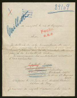 Expediente de Lucien Caillette