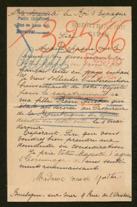 Expediente de mademoiselle Frène Quétu