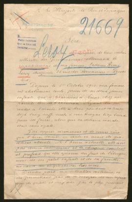 Expediente de madame Henri Leroy