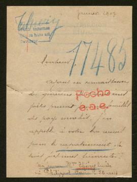 Expediente de la familia Thiéry-Philippot y Elisa Lécaillon