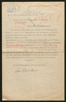 Expediente de Valentin Sauer