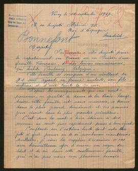 Expediente de Augustin Bonnefont y familia