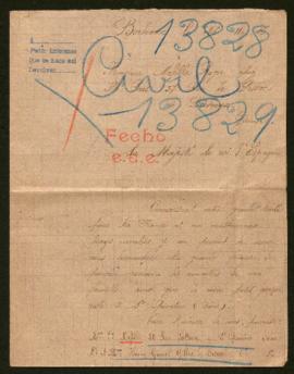 Expediente de madame veuve Mafille y Henri Guinet y esposa