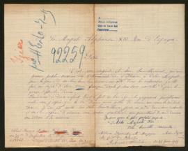 Expediente de François Antoine Fulogone Izier
