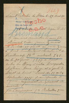 Expediente de Victor Brémaud