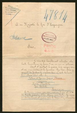 Expediente de Jacques Blanc y su esposa