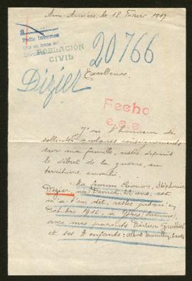 Expediente de la familia Dizier Demol