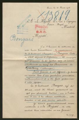 Expediente de Emile Sylvain Bongars