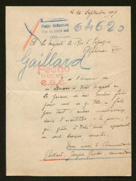 Expediente de Joseph Gaston Gaillard