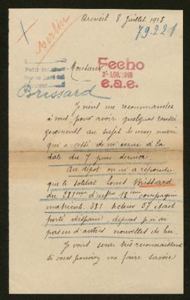 Expediente de Louis Brissard