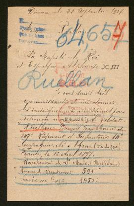 Expediente de François Jean Marie Ruellan