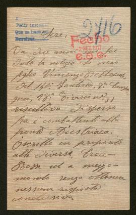 Expediente de Vincenzo Bellopede