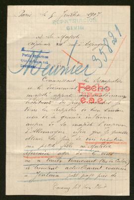 Expediente de Matilde Meunier y Augustine Lefaux