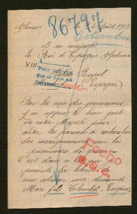 Expediente de Eugène Colombet