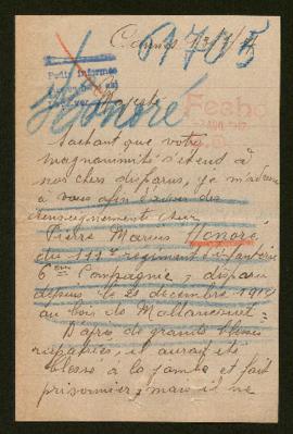 Expediente de Pierre Marius Honoré