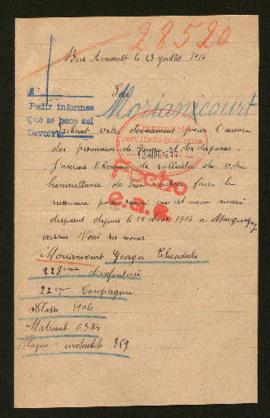 Expediente de Georges Théodule Moriancourt