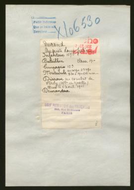 Expediente de Auguste Louis Julien Durand