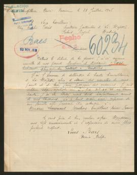 Expediente de Charles Baes y esposa