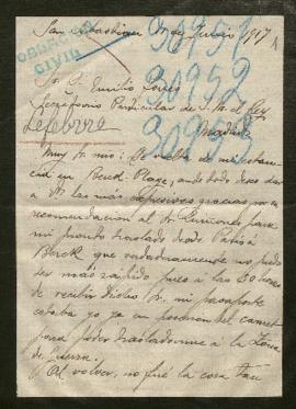 Expediente de Marie Lefebvre, la familia Desbonnets Despinoy y madame veuve André