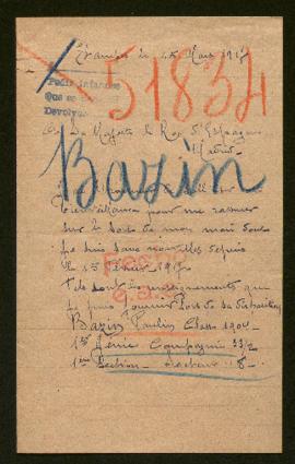 Expediente de Paulin Bazin