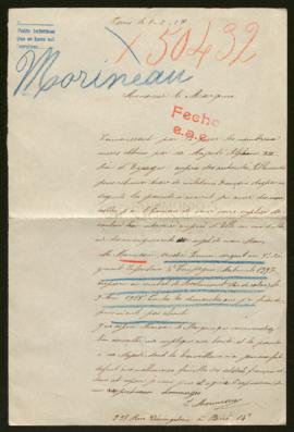 Expediente de André Firmin Morineau
