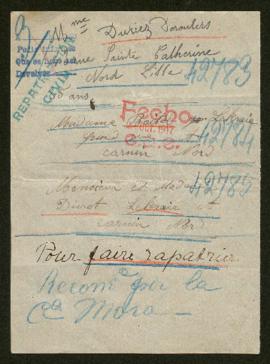 Expediente de mesdames Duriez Deroulers y Boitel Lekraie y de la familia Durot Lekraie