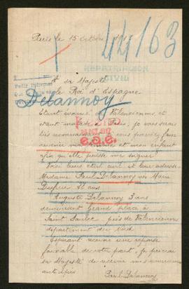 Expediente de la familia Delannoy Dufour