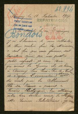 Expediente de la familia Bondois-Dujardin