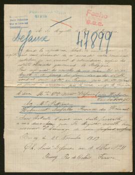 Expediente de Hortense Defaux Vanderboorgt