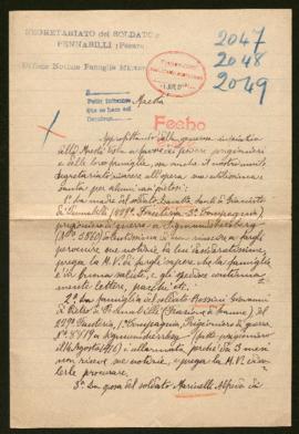 Expediente de Sante Zavatto, Giovanni Rossini y Alfredo Marinelli