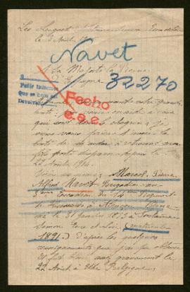 Expediente de Marcel Pierre Alfred Navet