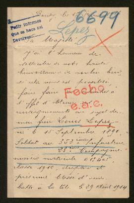 Expediente de Louis Lepez