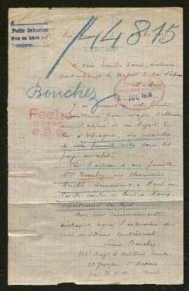 Expediente de la familia Bouchez Moutel