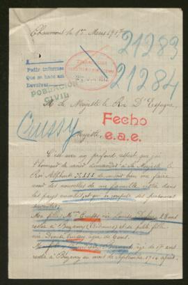 Expediente de la familia Crussy-Dufeu, Fanny Dufeu Gérard, Bernard Quendière y Vital Crussy