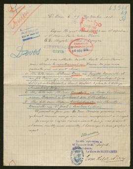 Expediente de la familia Devos Deneuville, Louise Deneuville Guillemant y Marcelle Devleeschauwer...