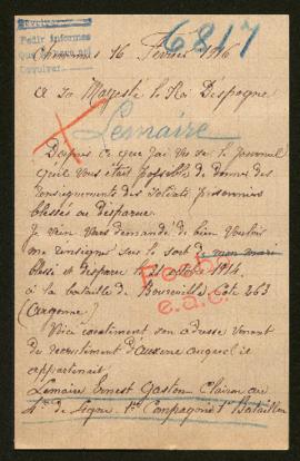 Expediente de Ernest Garton LAMAIRE