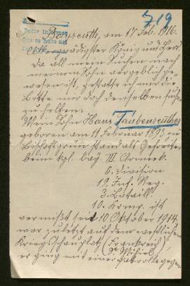 Expediente de Hans Taubenreuther