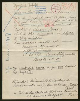 Expediente de la familia de Paul Ozaneaux