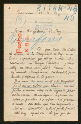 Expediente de Joseph Bonofour, Aimé Joseph Zougla y Jean Charles Gustave de Bellinas