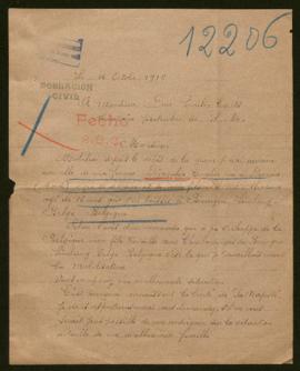 Expediente de la familia Demoulin-Cuvélier