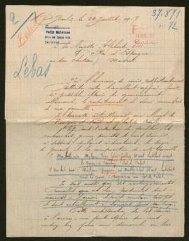 Expediente de madame veuve Lebas Guilluy y Marthe Guignon Lebas