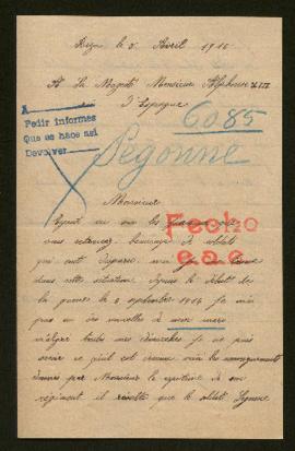 Expediente de Jean Léon Segonne