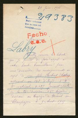 Expediente de Robert Labry