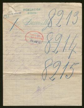 Expediente de las familias Dewailly Barthelemi y T'Joens y madame Liagre Delambart