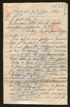 Expediente de madame Antoine Lacroix e hija, madame Gabriel Vambecke e hija, la familia Chandelie...