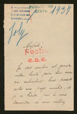 Expediente de la familia Joly-Guinet