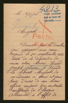 Expediente de Joseph Adrien Ricard