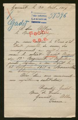 Expediente de Auguste Gadet