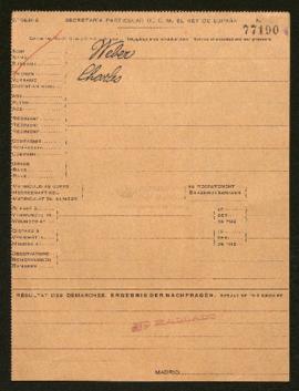 Expediente de Charles Weber