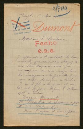 Expediente de Eugène Dumont
